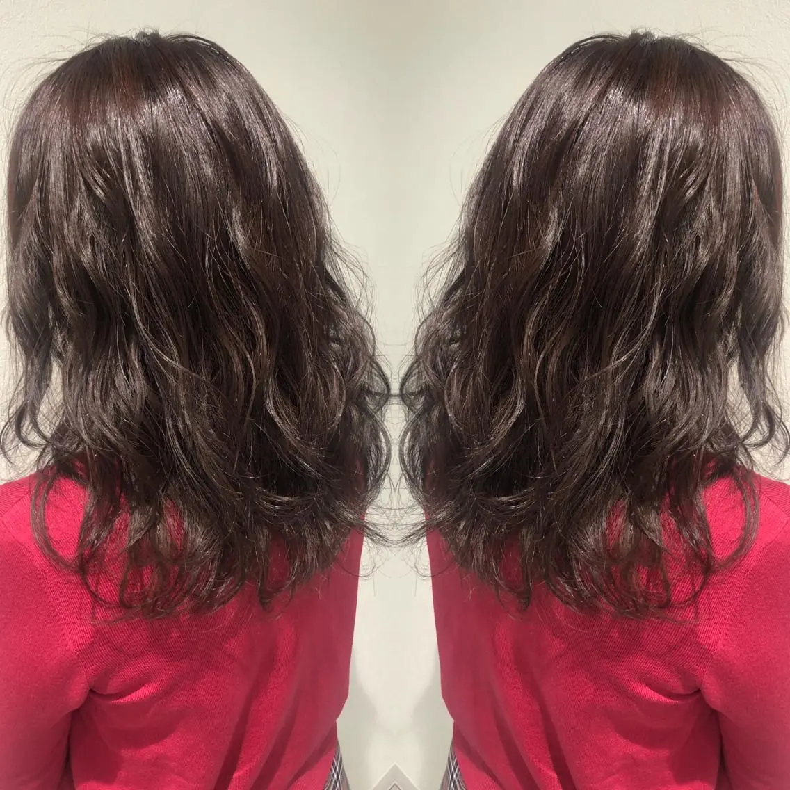 ミディアム カラー カット ヘアカラー トリートメント ♡美髪•艶髪♡砂川 なつきのヘアスタイル
