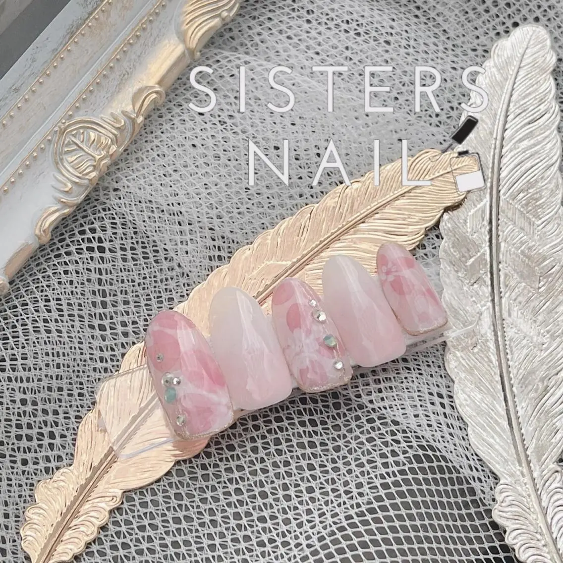 ネイル アートネイル フラワーネイル 卒業式 春ネイル ハンドネイル ハンドケア sisters nail.fのネイルデザイン