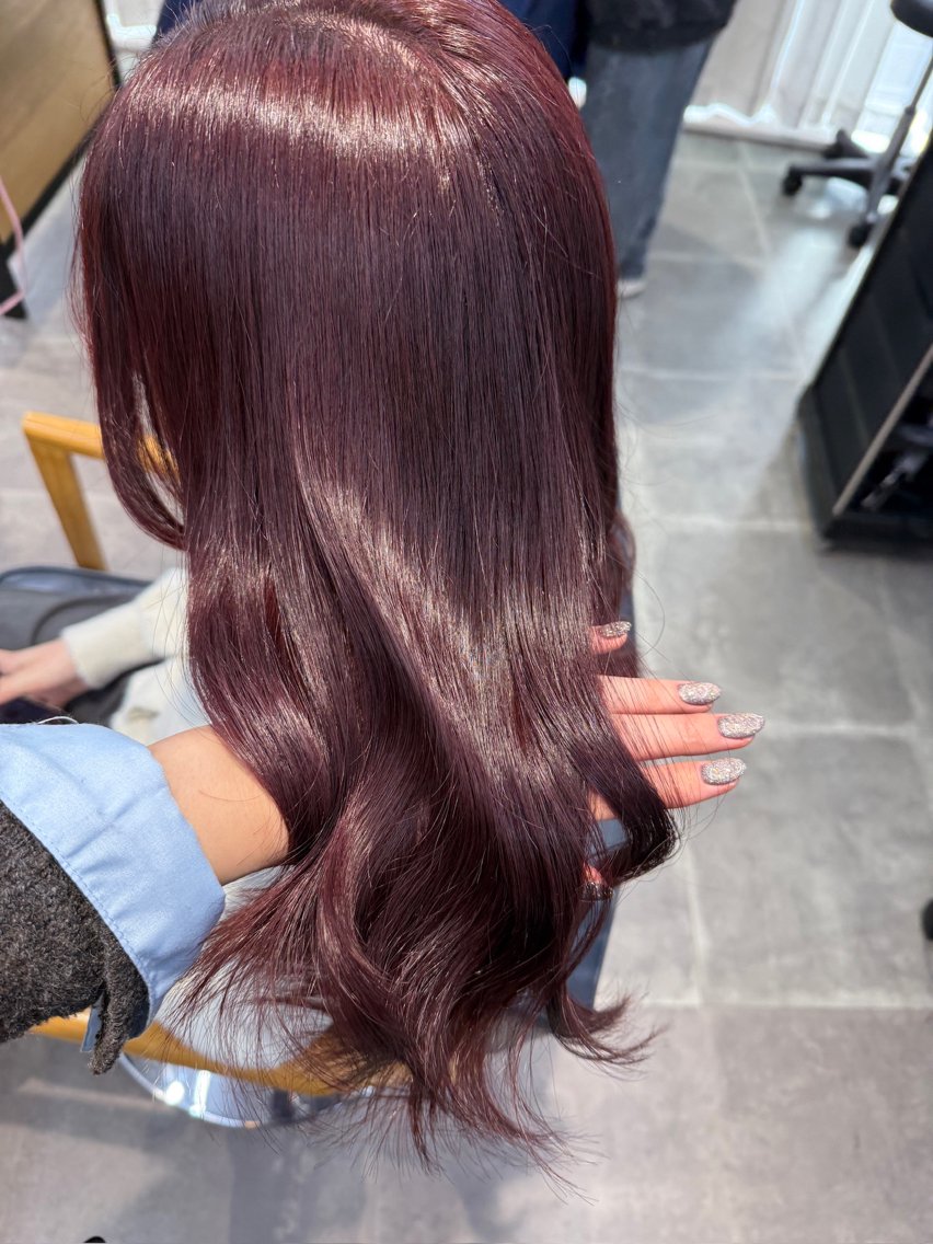 ロング カラー ヘアカラー トリートメント newi梅田🫧韓国 ヘア🫧sakiのヘアスタイル