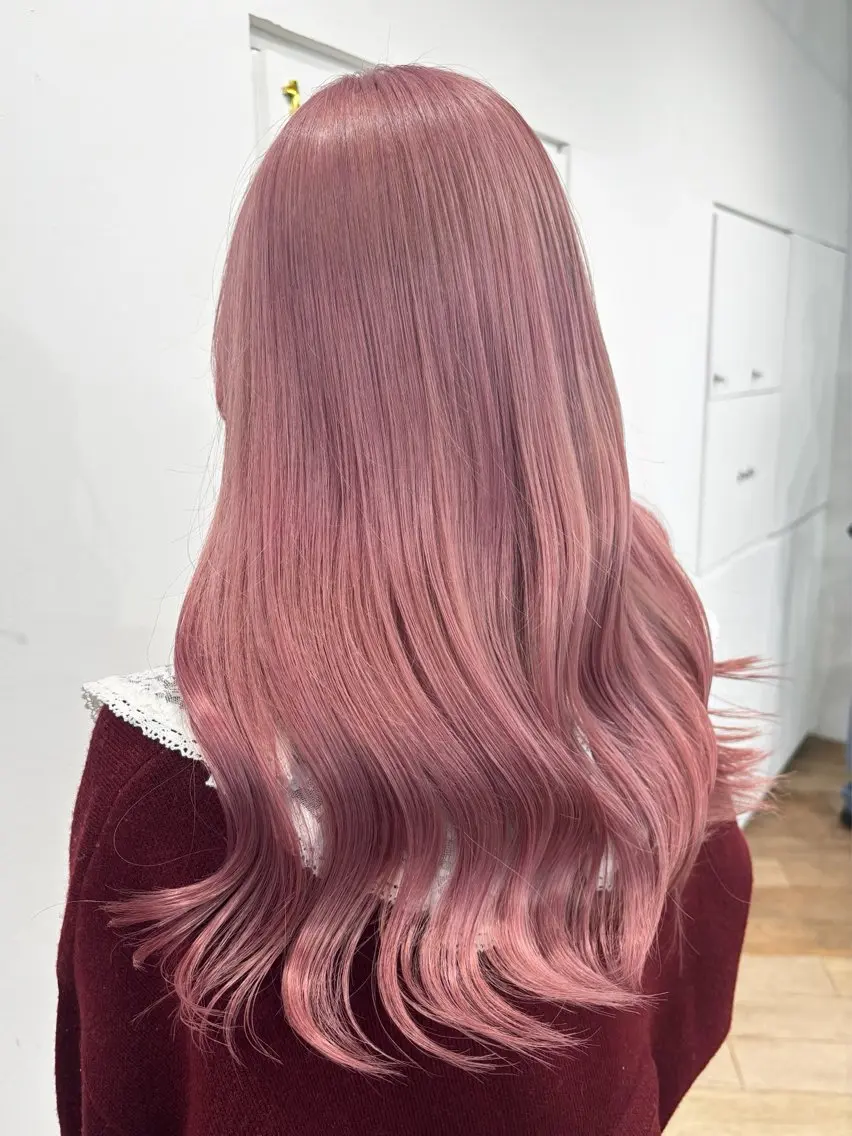 セミロング ヘアカラー ブリーチ透明感カラー 🍀mizuki🍀のヘアスタイル