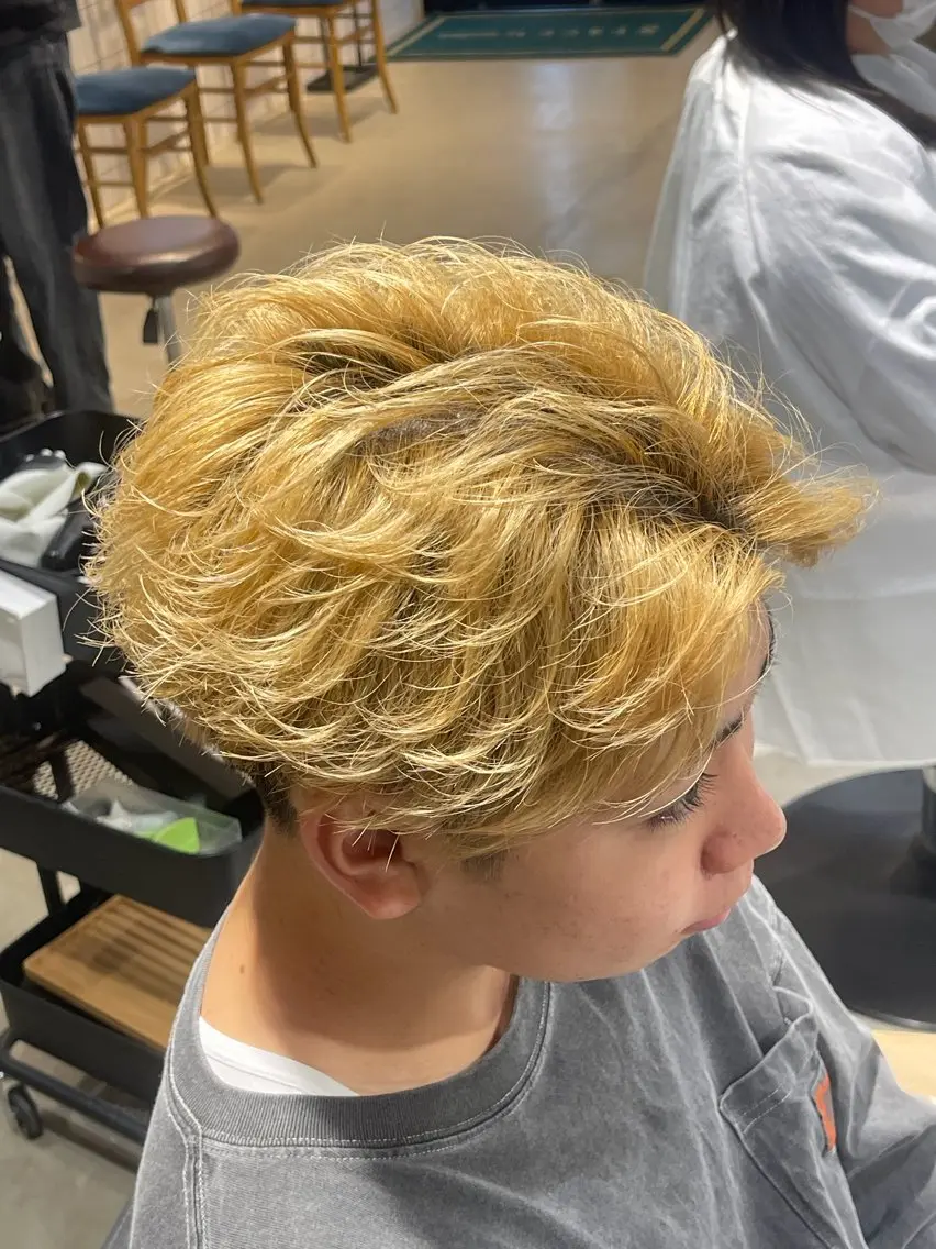 カラー メンズ ヘアカラー トリートメント あまがい はるのヘアスタイル