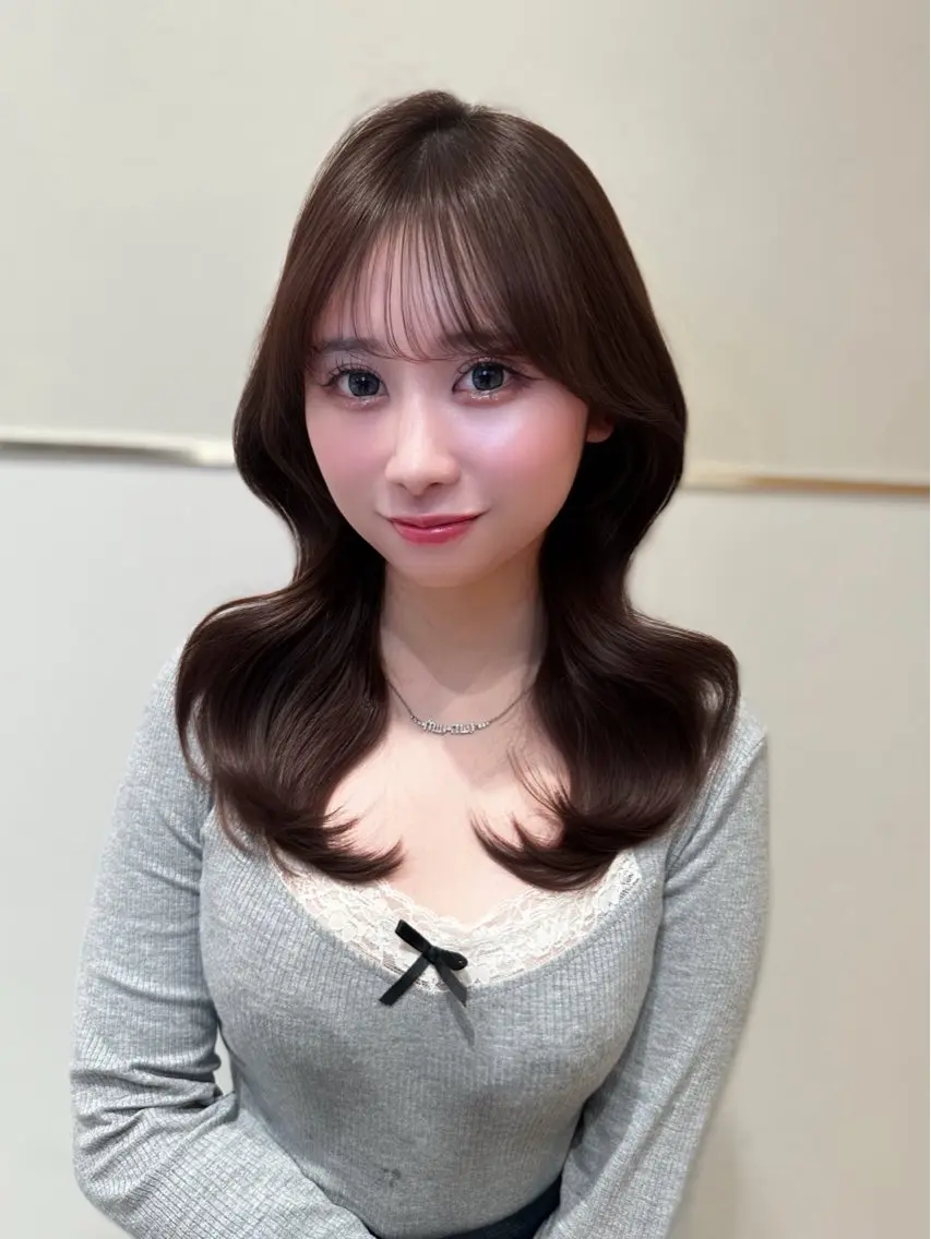 ロング カラー 🍑韓国風レイヤー 🍑莉子のヘアスタイル