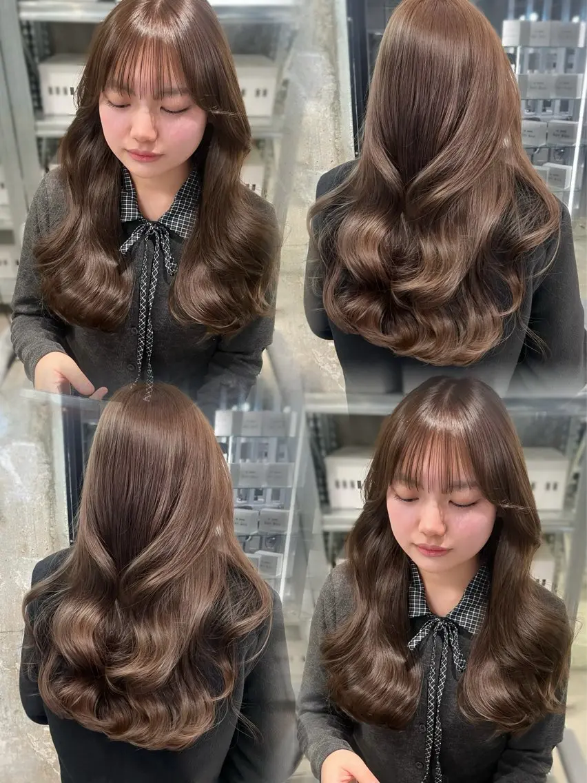 ロング カラー カット ヘアカラー トリートメント ダブルカラー/レイヤ ーカット 🤍ゆきなのヘアスタイル