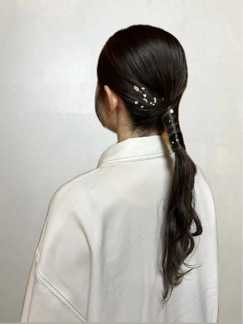 ロング ヘアアレンジ 平山 絵理のヘアスタイル