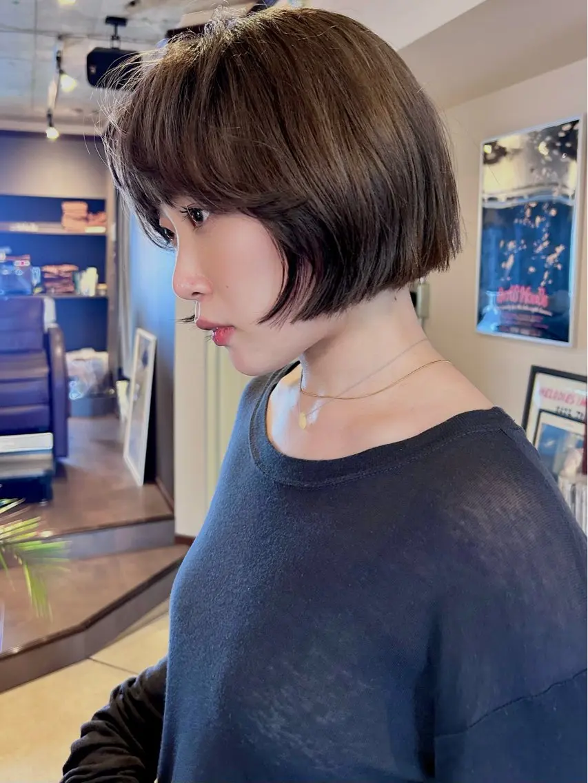 ショート カラー カット ヘアカラー トリートメント Masaki レイヤーカットのヘアスタイル