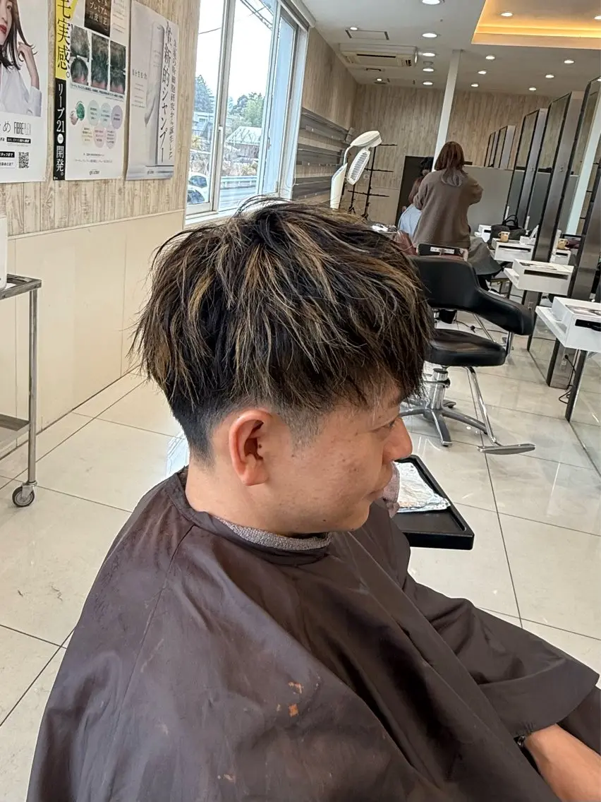 メンズ マッシュ ヘッドスパ 平石 花音のヘアスタイル