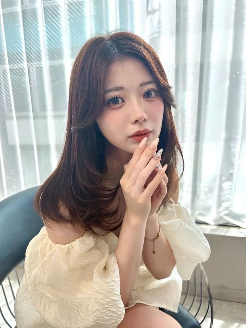 セミロング ヘアカラー トリートメント 木串 楽人のヘアスタイル