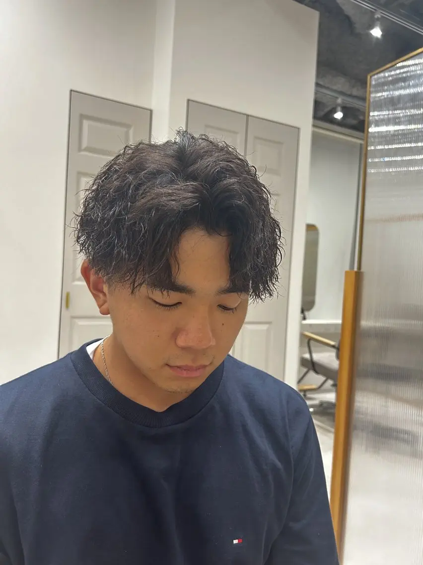 メンズ カット パーマ トリートメント 🫧艶髪ボブ🫧 チカのヘアスタイル