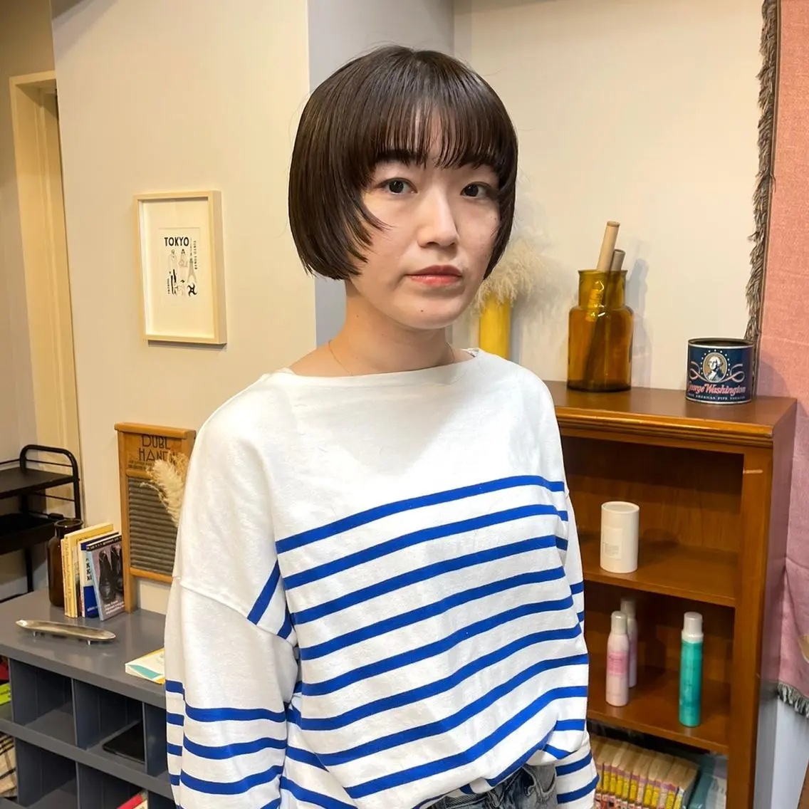 ショート カラー ボブ 顔まわりレイヤー レイヤーカット カット ヘアカラー トリートメント 丁寧なカウンセリング 🌿KENTA🌿のヘアスタイル