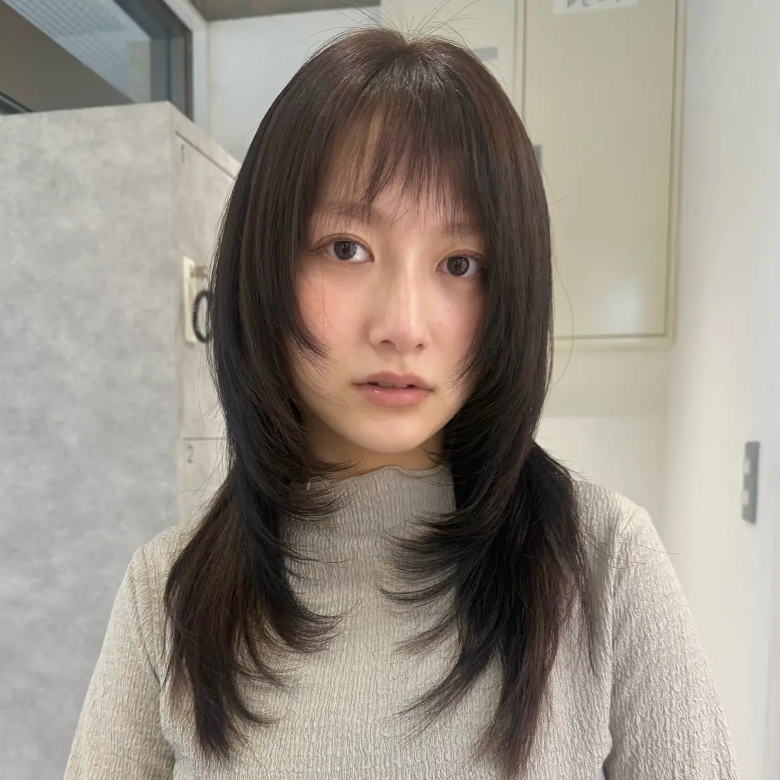 セミロング カット ヘアカラー mito/ブリーチ/ カラー꒰ᐢ. .ᐢ꒱のヘアスタイル