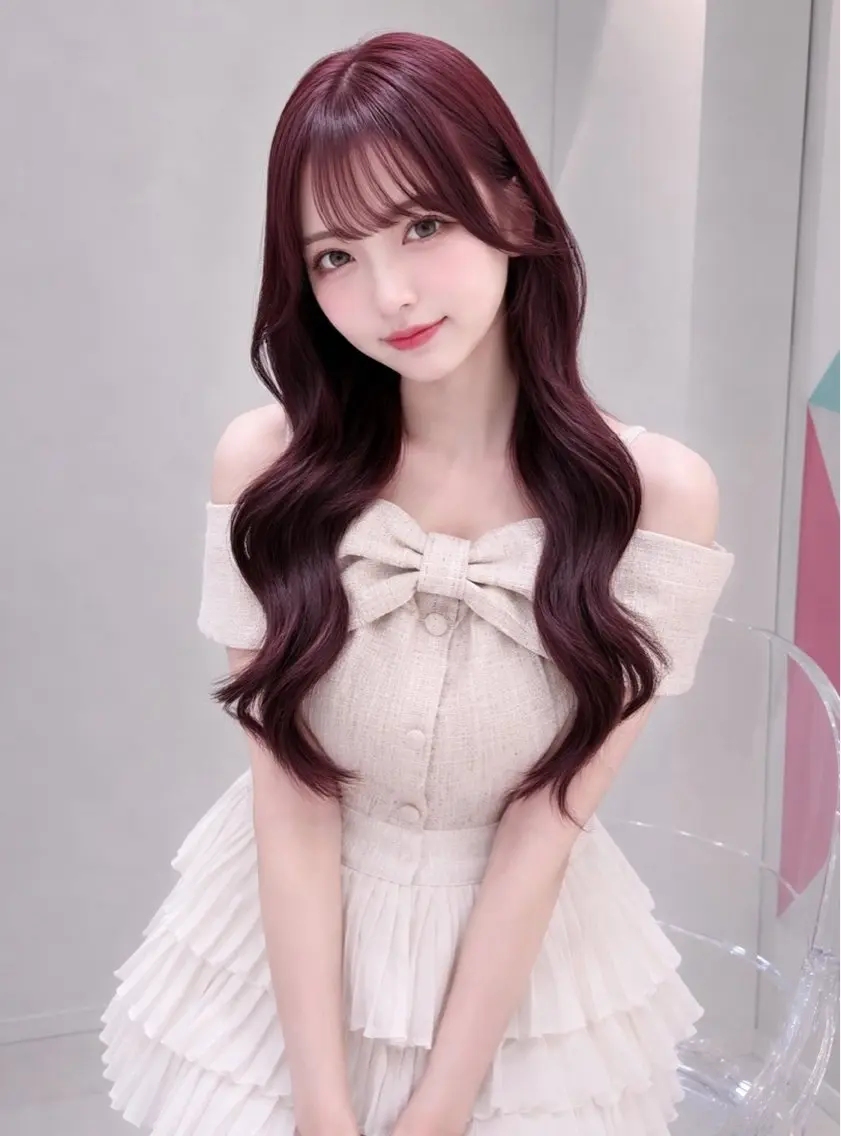 ロング カラー ヘアカラー トリートメント ヘアセット ガーリー♡女の子っぽ ヘア♡ピンクカラー♡のヘアスタイル