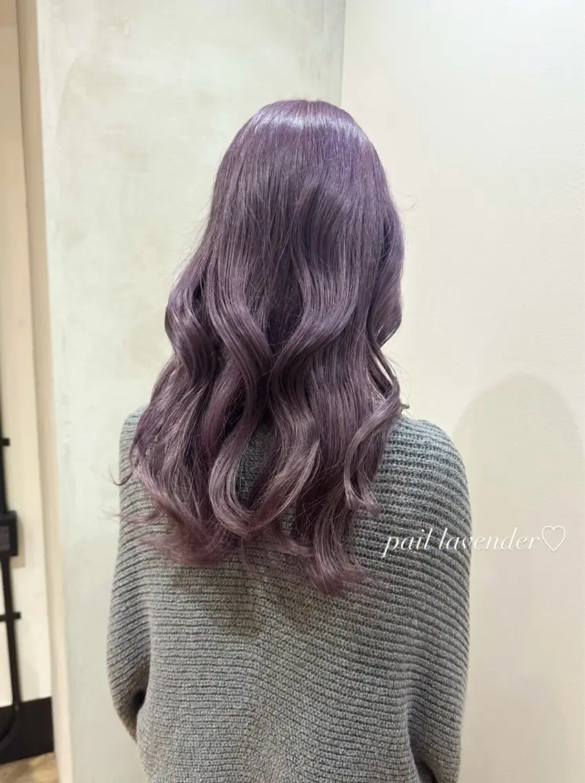 【🍇色落ちもキレイに🍇】色落ちも楽しめるラベンダー💜💜イルミナカラー ➕7種のトリートメント付き🧴  ̖́-‬の写真