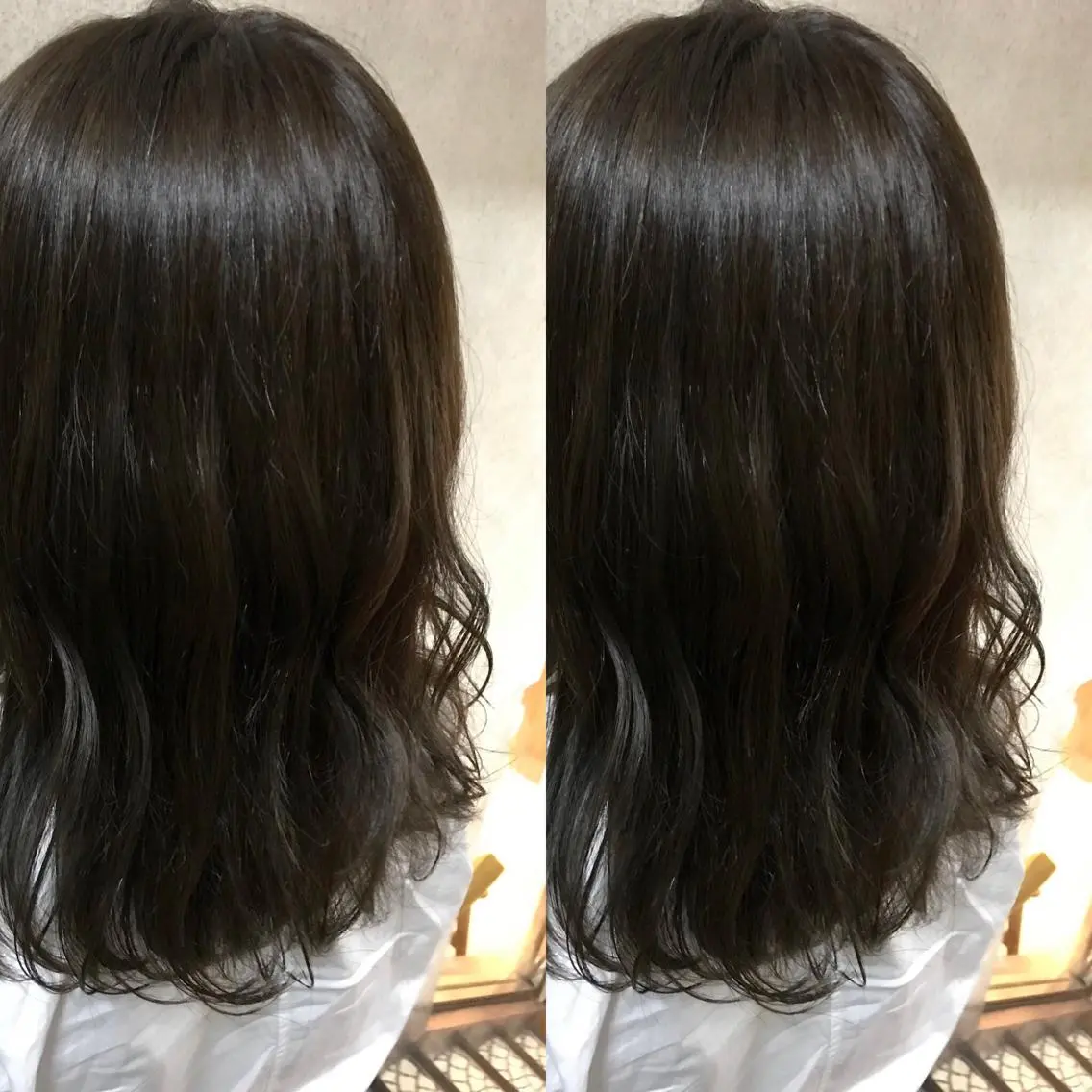 ミディアム カラー ヘアカラー トリートメント 小栗 麻衣のヘアスタイル