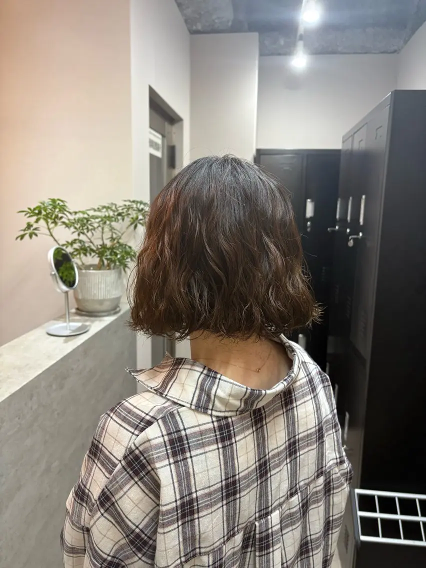ミディアム パーマ しゅり Flag hairのヘアスタイル