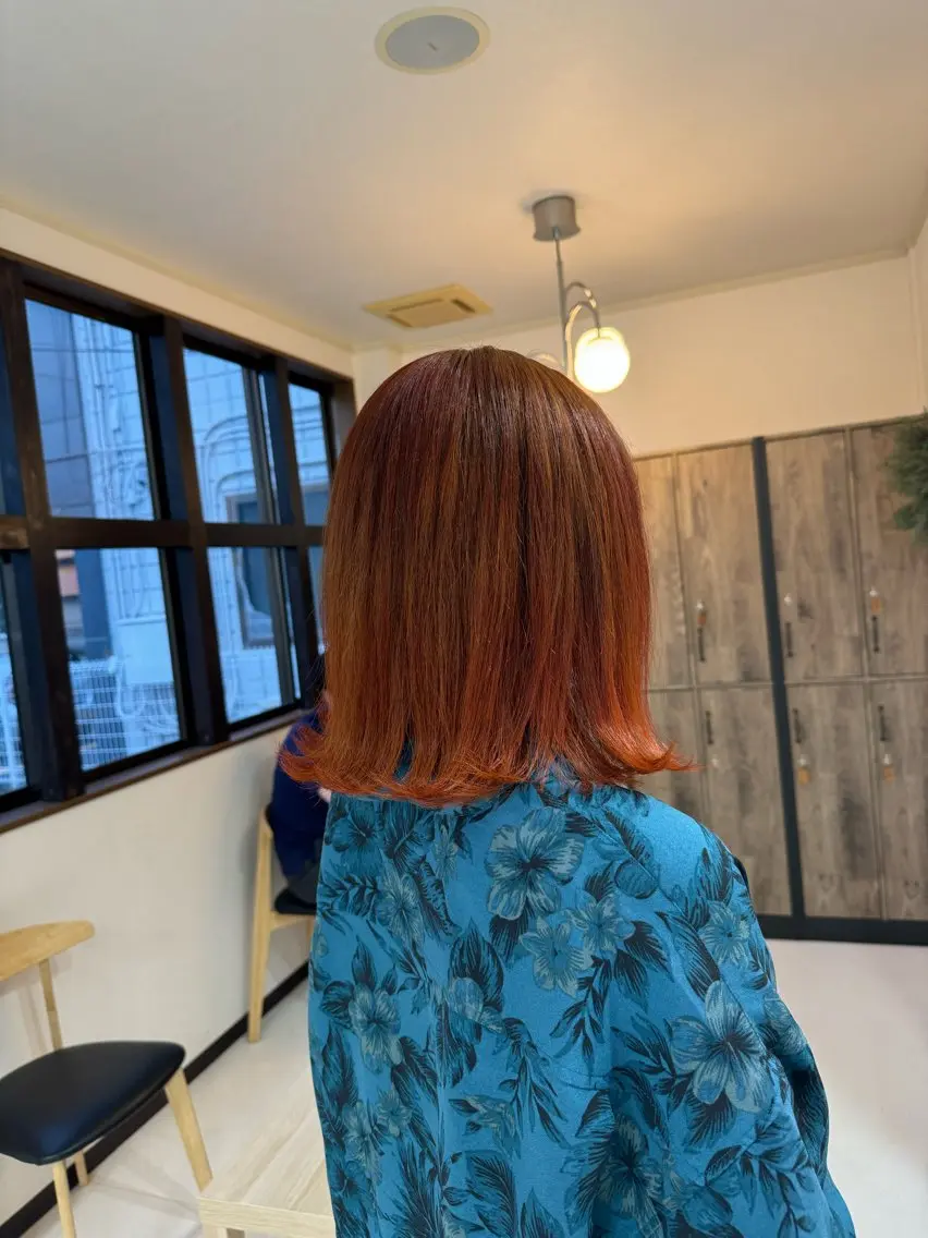 ミディアム ヘアカラー 手塚 麗のヘアスタイル