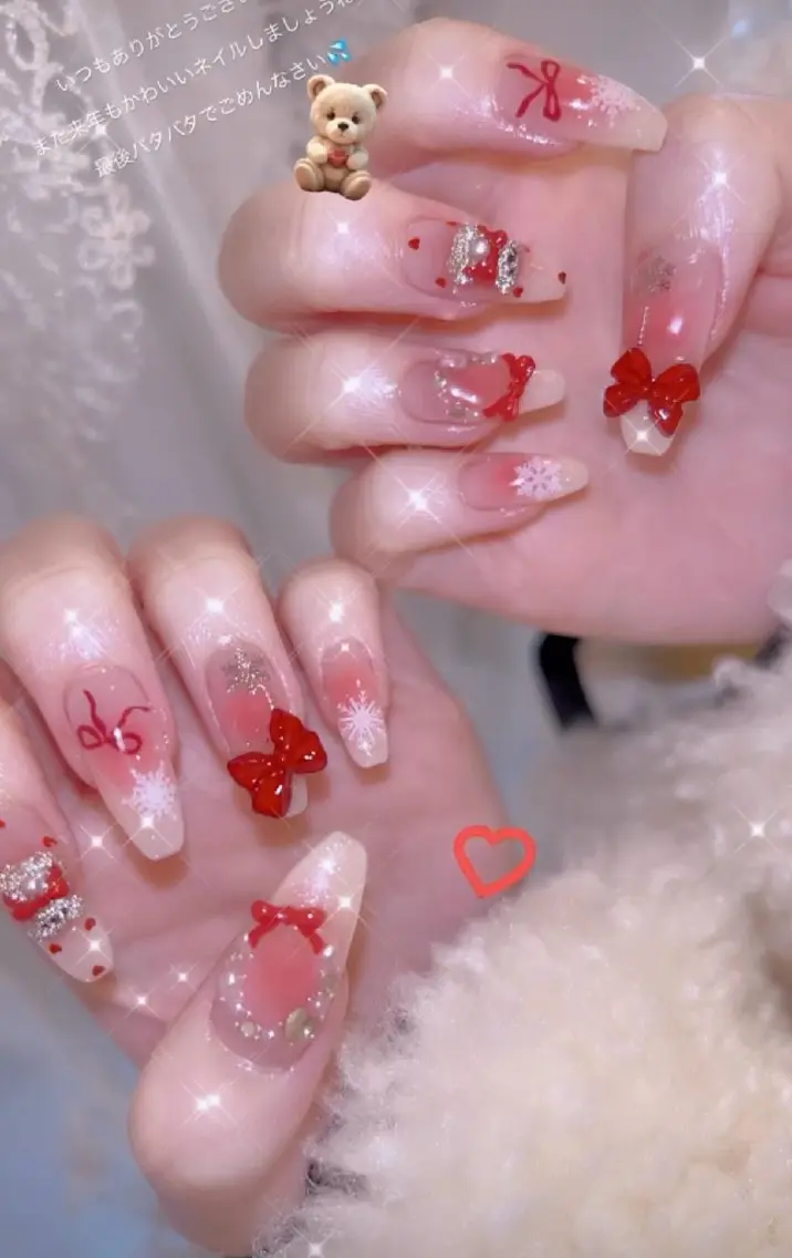 ネイル アートネイル 冬ネイル クリスマス ハンドネイル I LOVE ME NAIL.。.:*♡のネイルデザイン