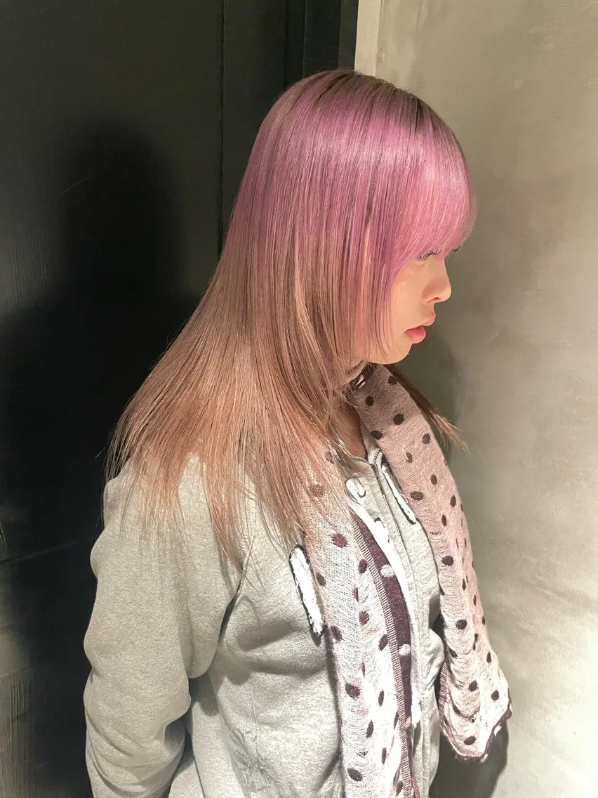 セミロング カラー ブリーチ✧︎デザイン ゆうのヘアスタイル