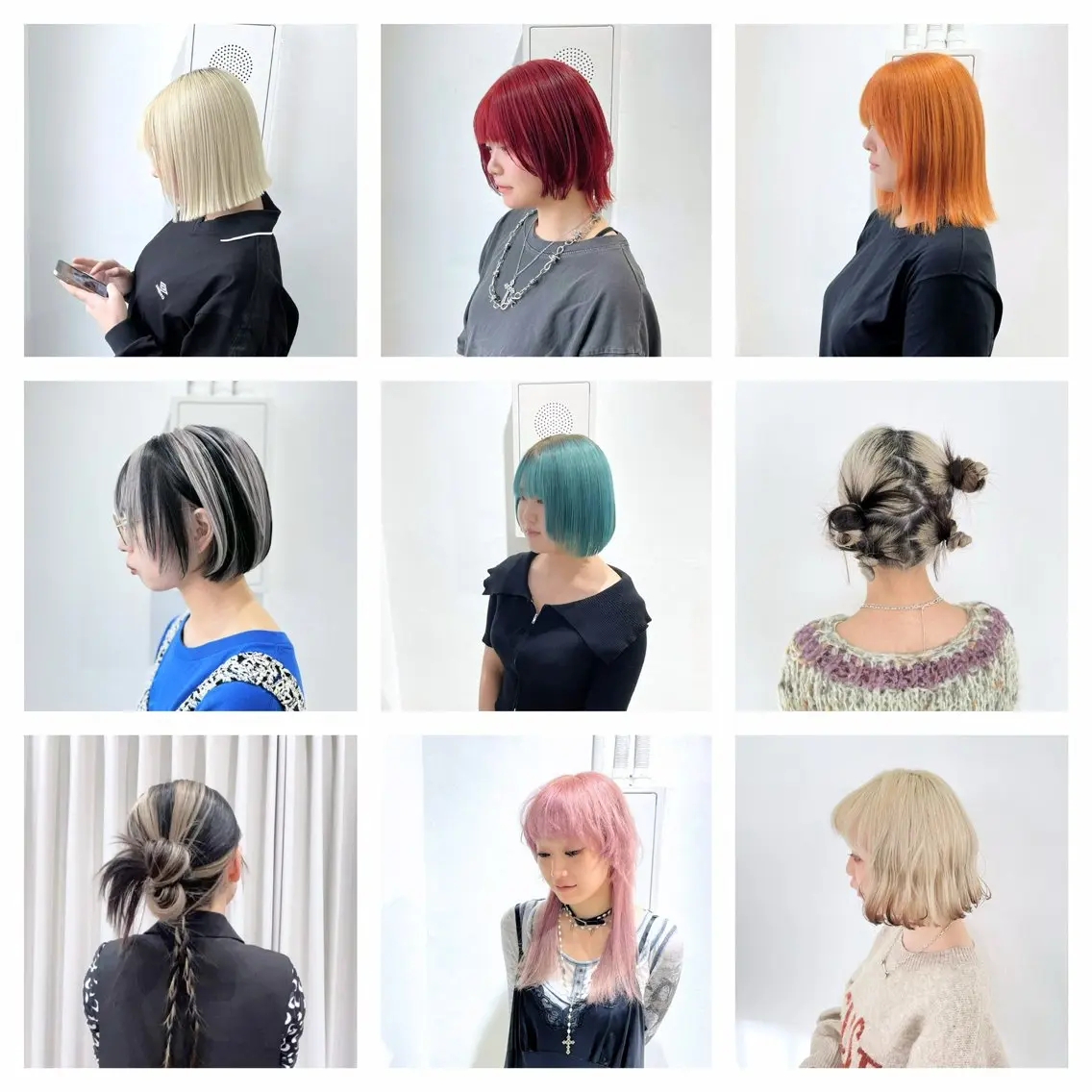 カラー ブリーチ デザインカラー Muミュー/ブリーチ ハイトーン Wカラーのヘアスタイル