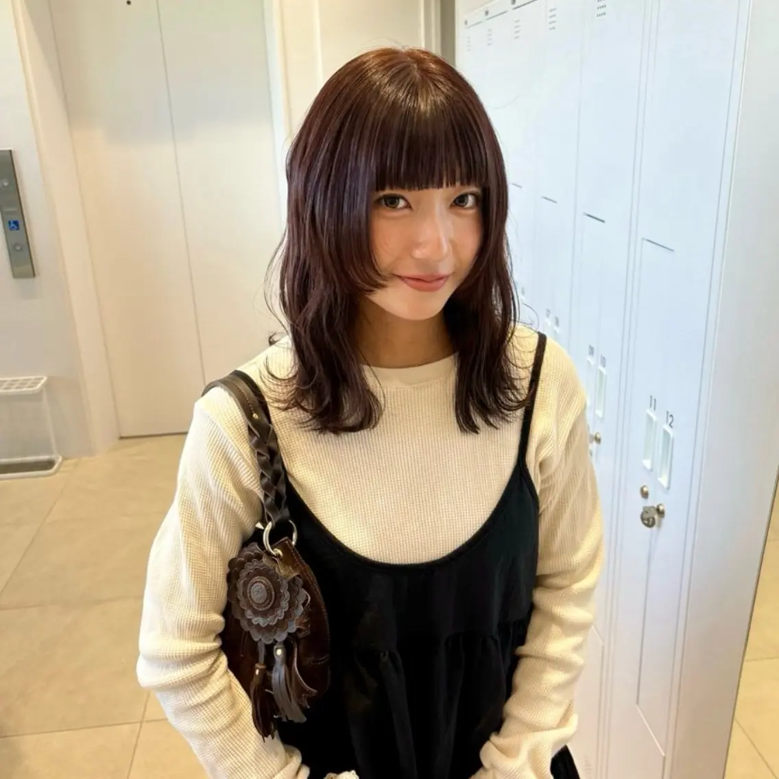 ミディアム カット ヘアカラー トリートメント minatsu 東京の技術を京都でのヘアスタイル