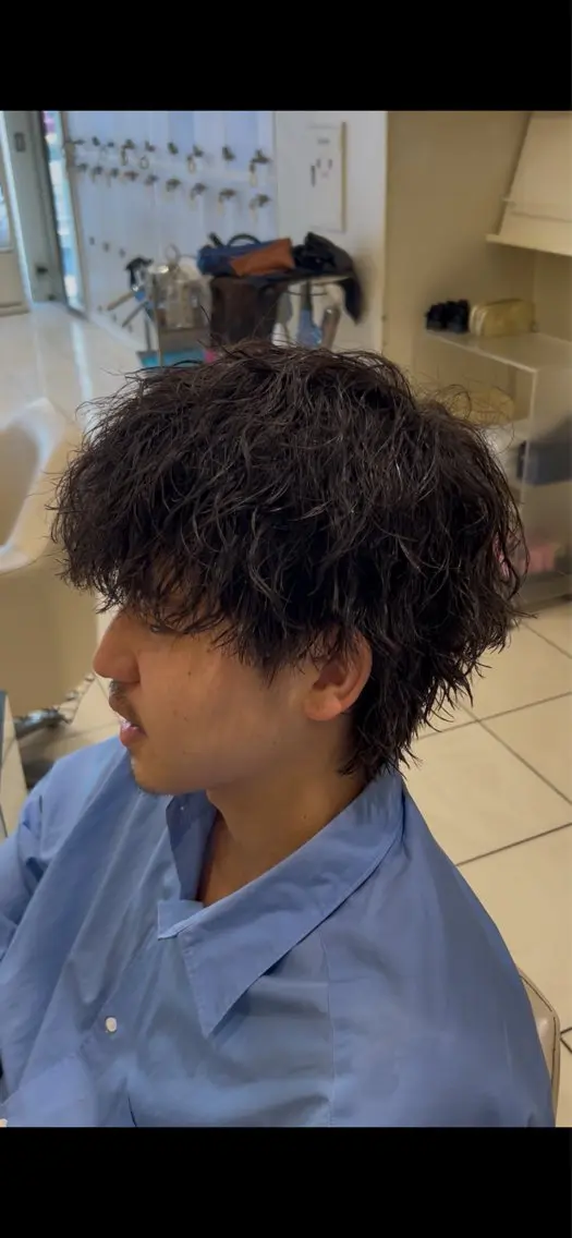 パーマ メンズ カット パーマ メンズパーマ 副店長ユウタのヘアスタイル