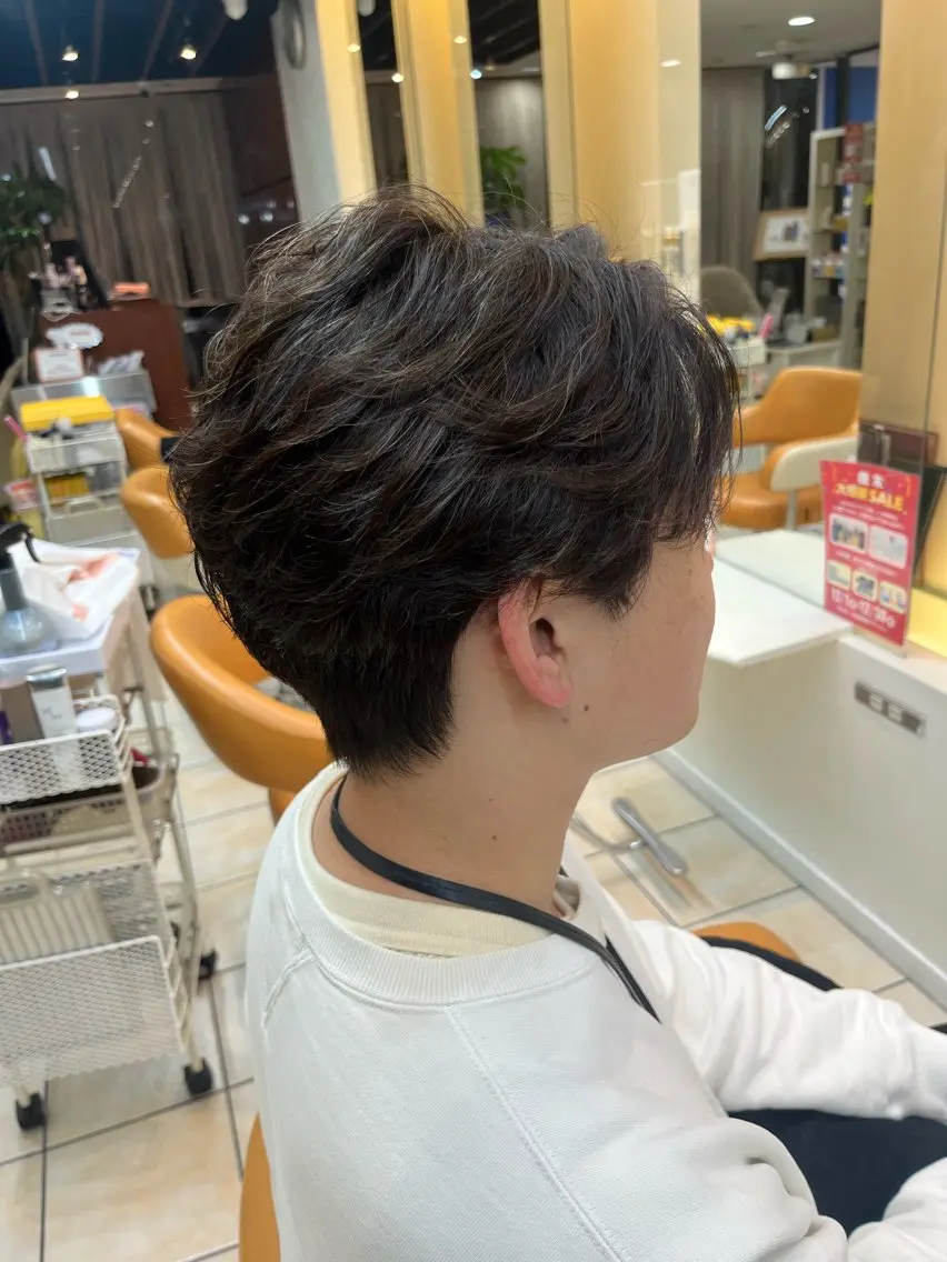 ショート パーマ メンズ カット パーマ メンズ特化/パーマ/ 髪質改善　高野奨馬のヘアスタイル