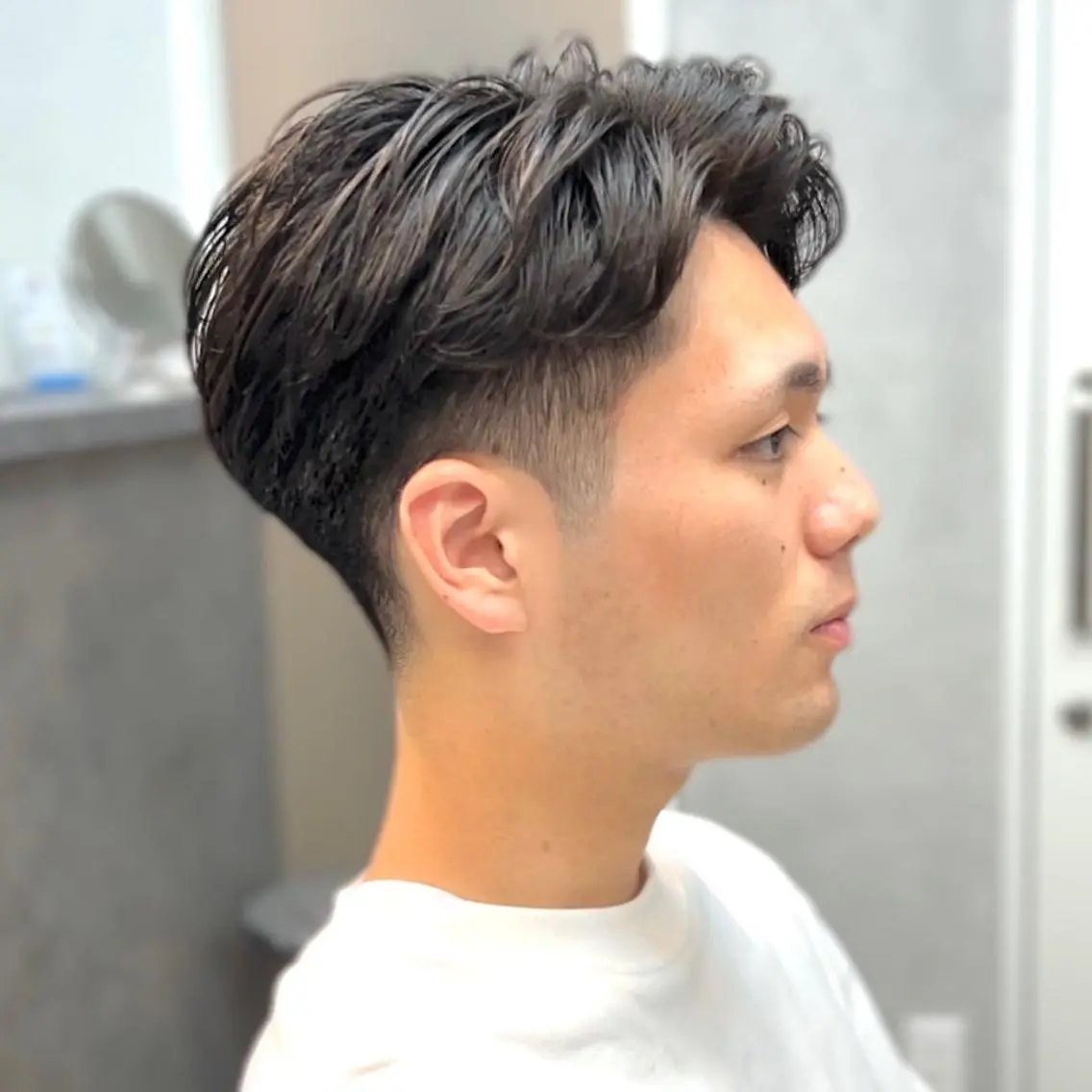 【メンズカット+パーマ+プチヘッドスパ】オシャレ/刈り上げ/センターパート/マッシュの写真