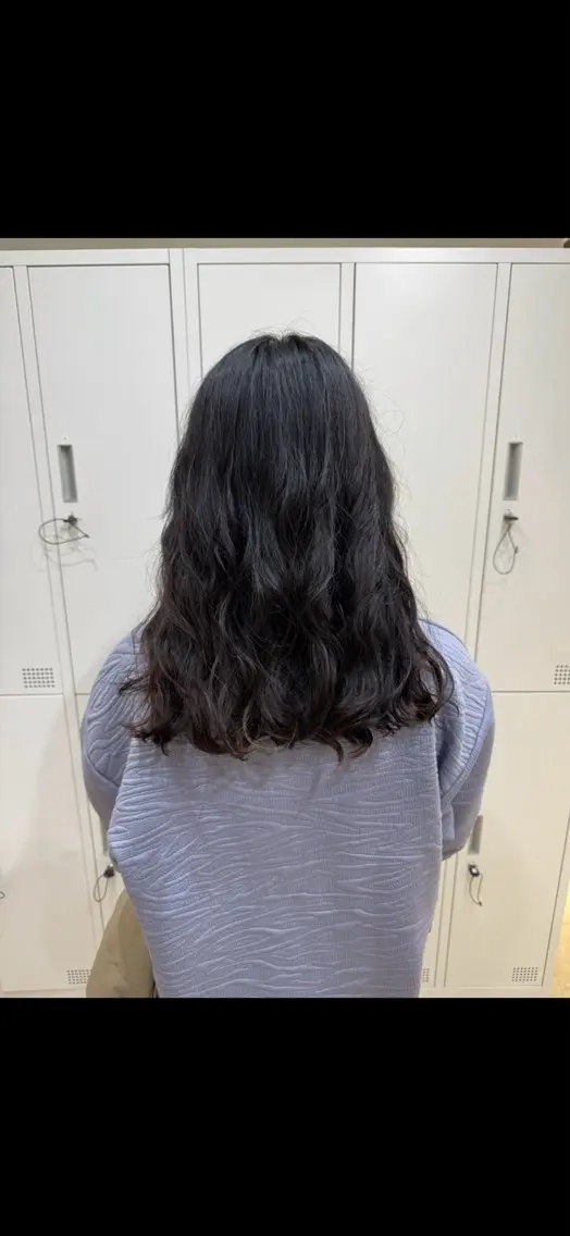 ロングカット.パーマ🍒(デジタルパーマ)コテ巻き風の写真