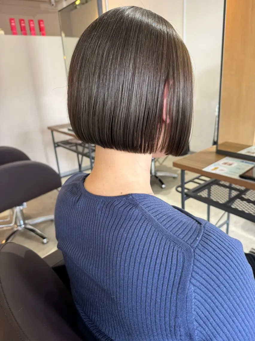 ショート ボブ 韓国風ヘア レイヤーカット ショートヘア 縮毛矯正 ✨髪質改善美髪矯正✨ ボブ/韓国レイヤー✨のヘアスタイル