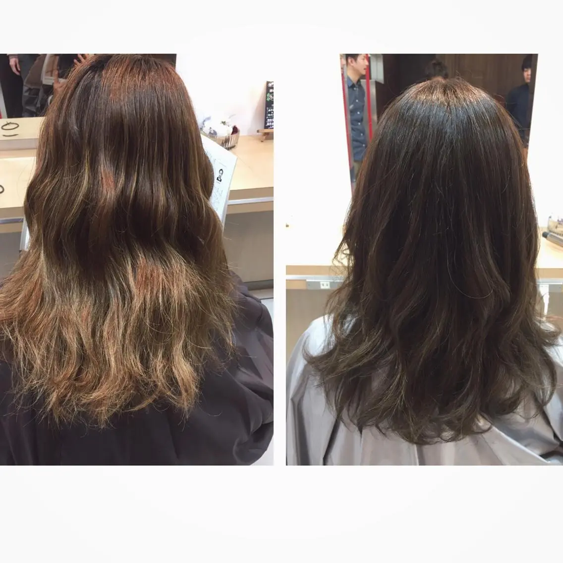 ミディアム セミロング カラー アッシュ ショート特化⭐️浅田 大輝Orangeのヘアスタイル