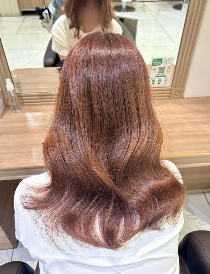 セミロング カラー ヘアカラー トリートメント ヘアセット 透明感カラー/巻き髪 🤍あすみ‎‎‎🤍のヘアスタイル