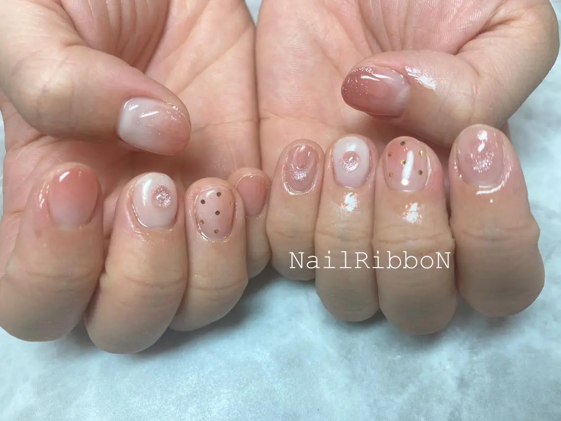 ネイル ハンドネイル ネイルリボン 石田のネイルデザイン