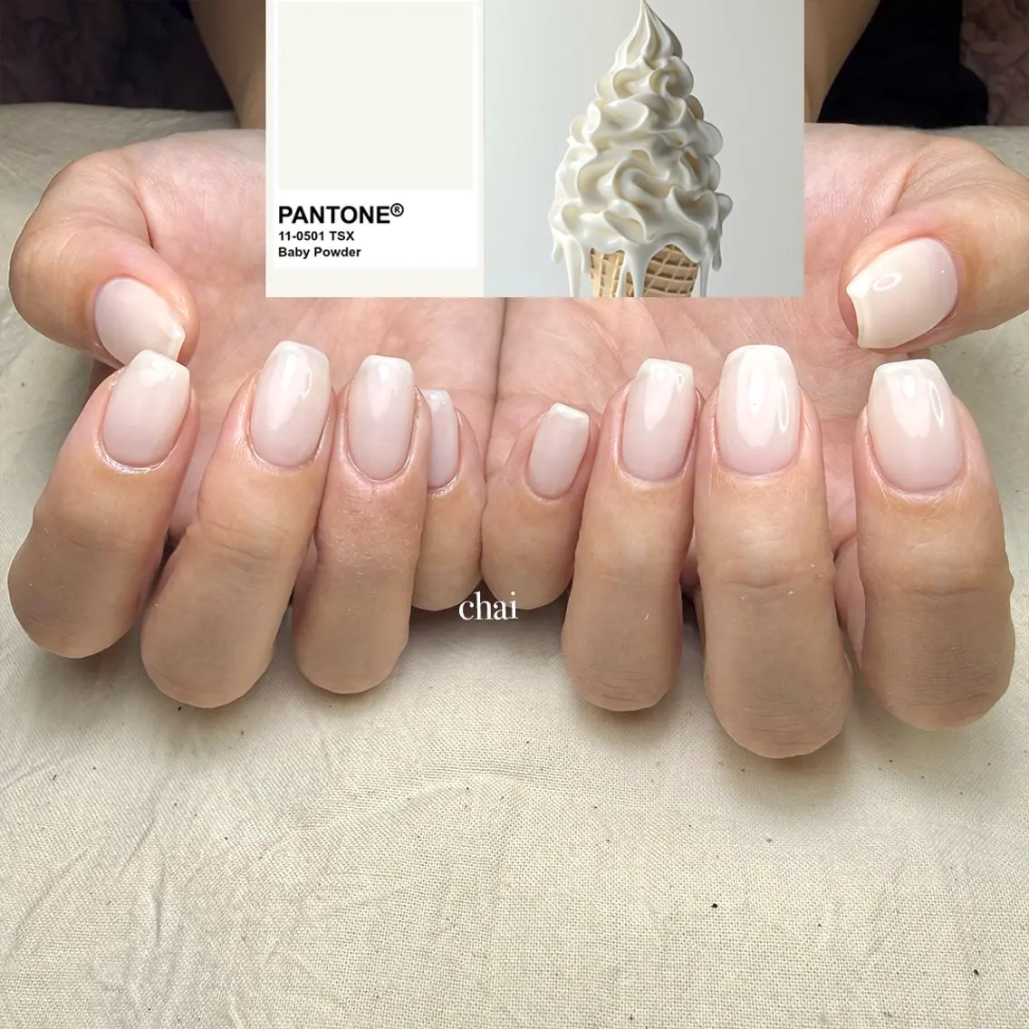 ネイル オフィスネイル ワンカラーネイル シンプルネイル ハンドネイル chai nail +  eye📍鶴橋のネイルデザイン