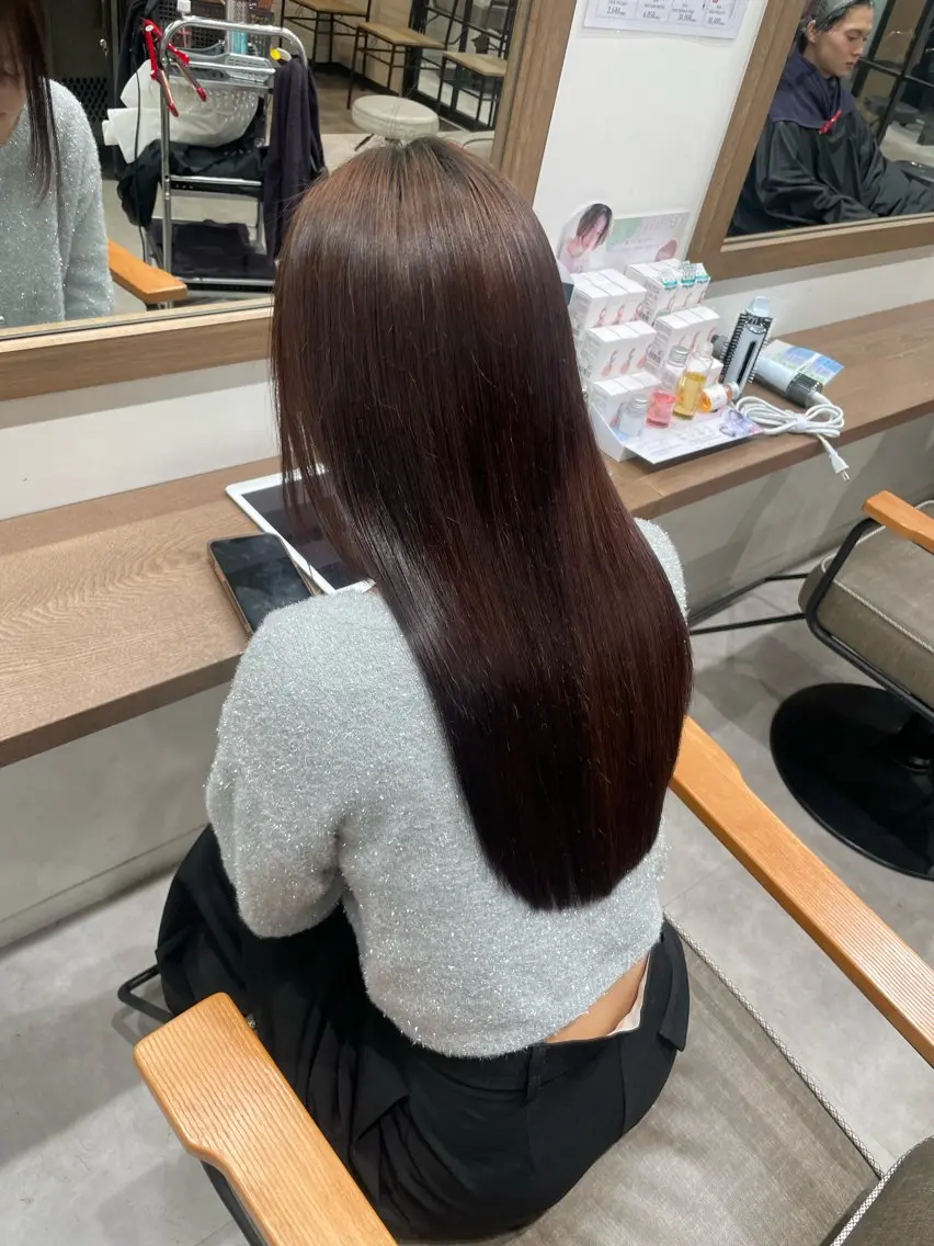 ロング ルナ🫐縮毛矯正 🫐髪質改善のヘアスタイル