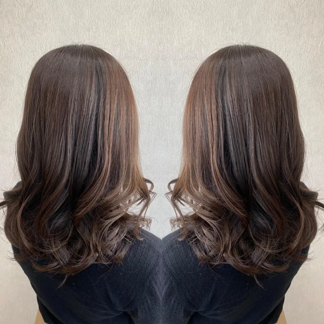 セミロング カラー tocca 💜石田愛結💜のヘアスタイル
