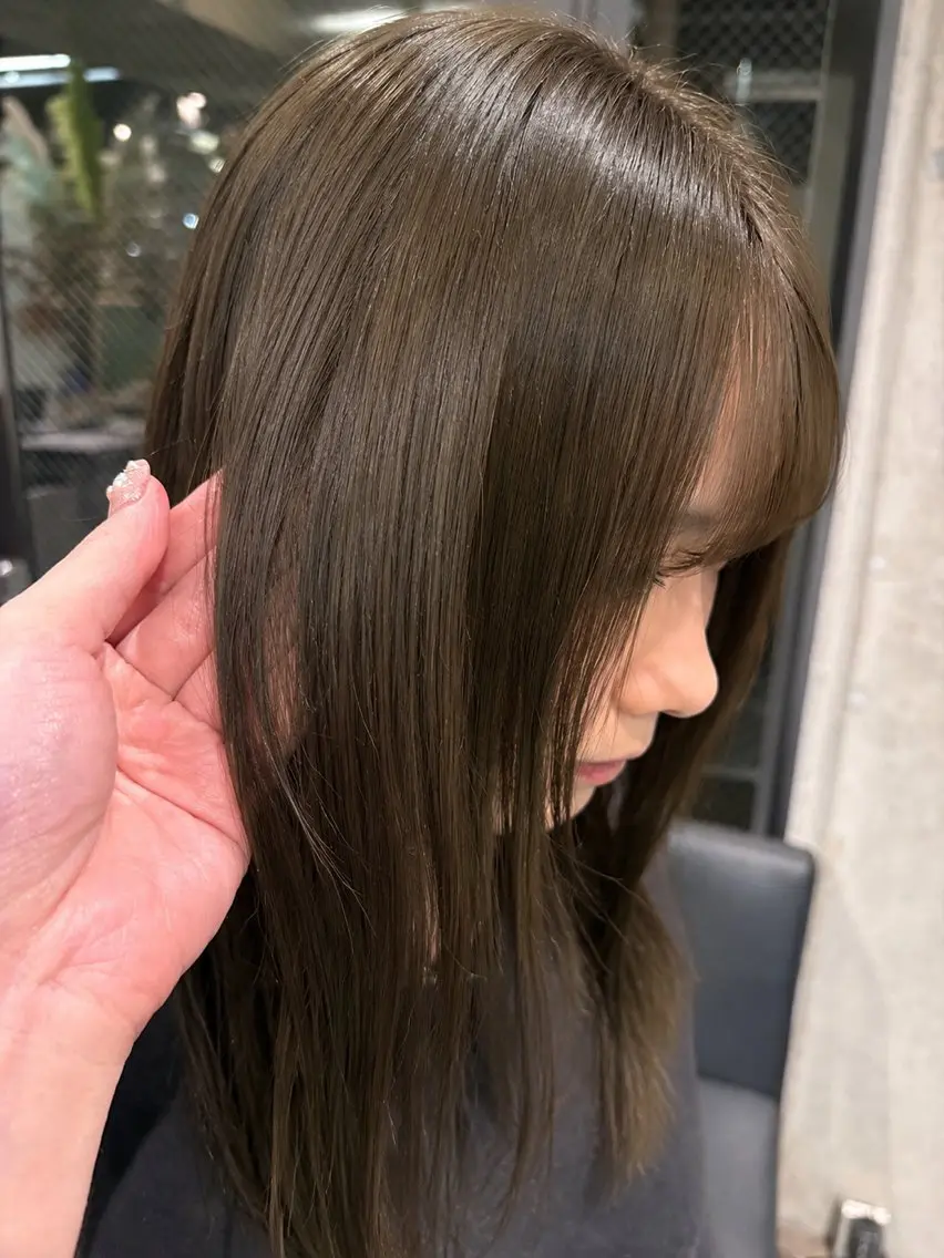 ミディアム カラー あゆ🧃/ハイトーン ブリーチ/藤沢美容師のヘアスタイル