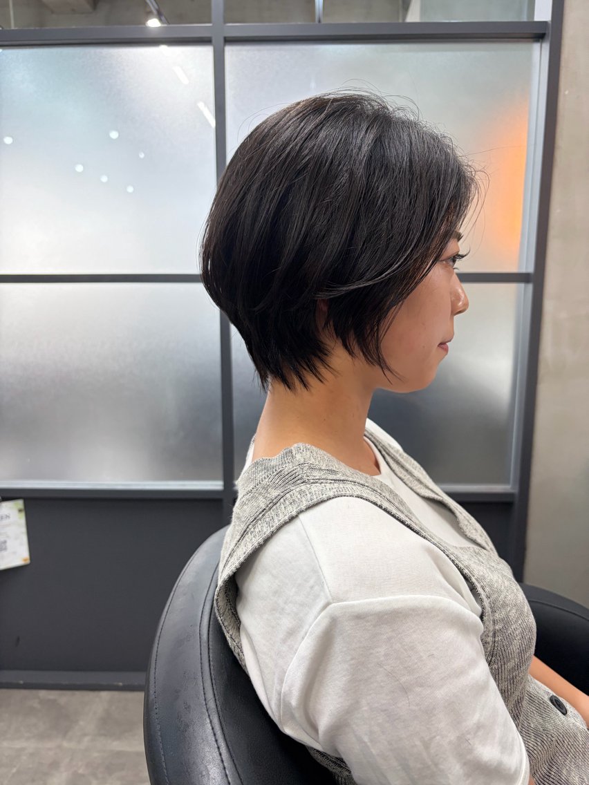 ショート カット ヘアカラー トリートメント ショートボブ/ 髪質改善/廣兼敦哉のヘアスタイル