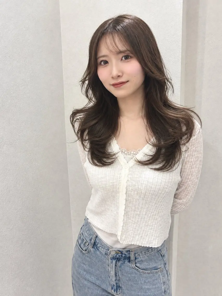 セミロング カット ヘアカラー トリートメント レイヤー/美髪矯正 本田拓也のヘアスタイル