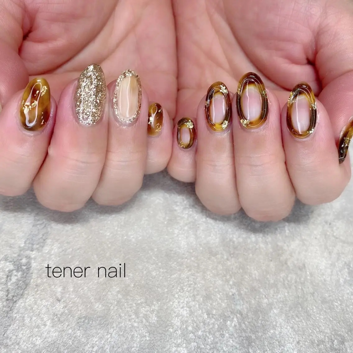 ネイル べっ甲ネイル テネルネイル tener nailのネイルデザイン