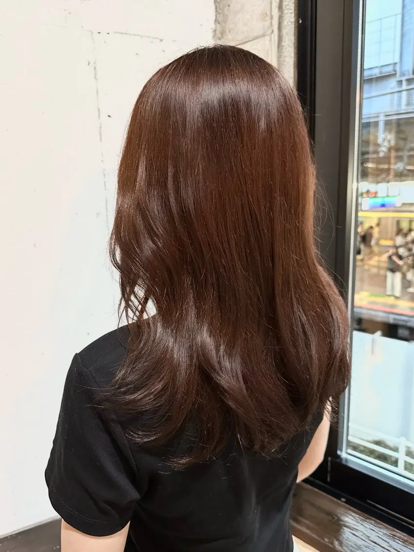 ロング カラー ロングレイヤー ブラウンカラー レッドカラー レッドブラウン レイヤーカット カット ヘアカラー 千葉駅徒歩1分✂︎ 宮内のヘアスタイル