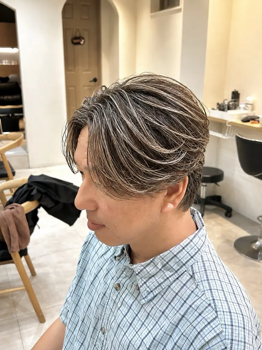 ショート カラー パーマ メンズ支持数No.1 👑リュウ👑のヘアスタイル
