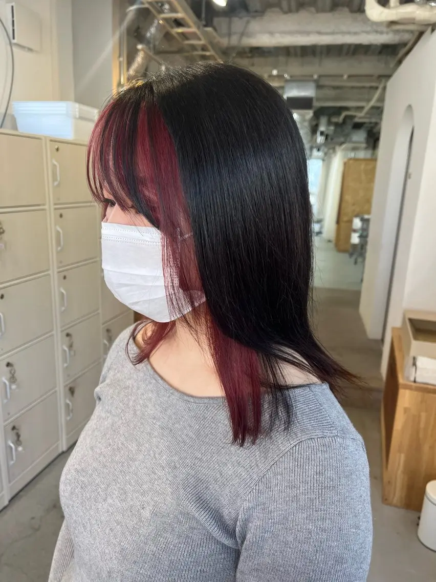ミディアム 顔周りカット わだ なつきのヘアスタイル