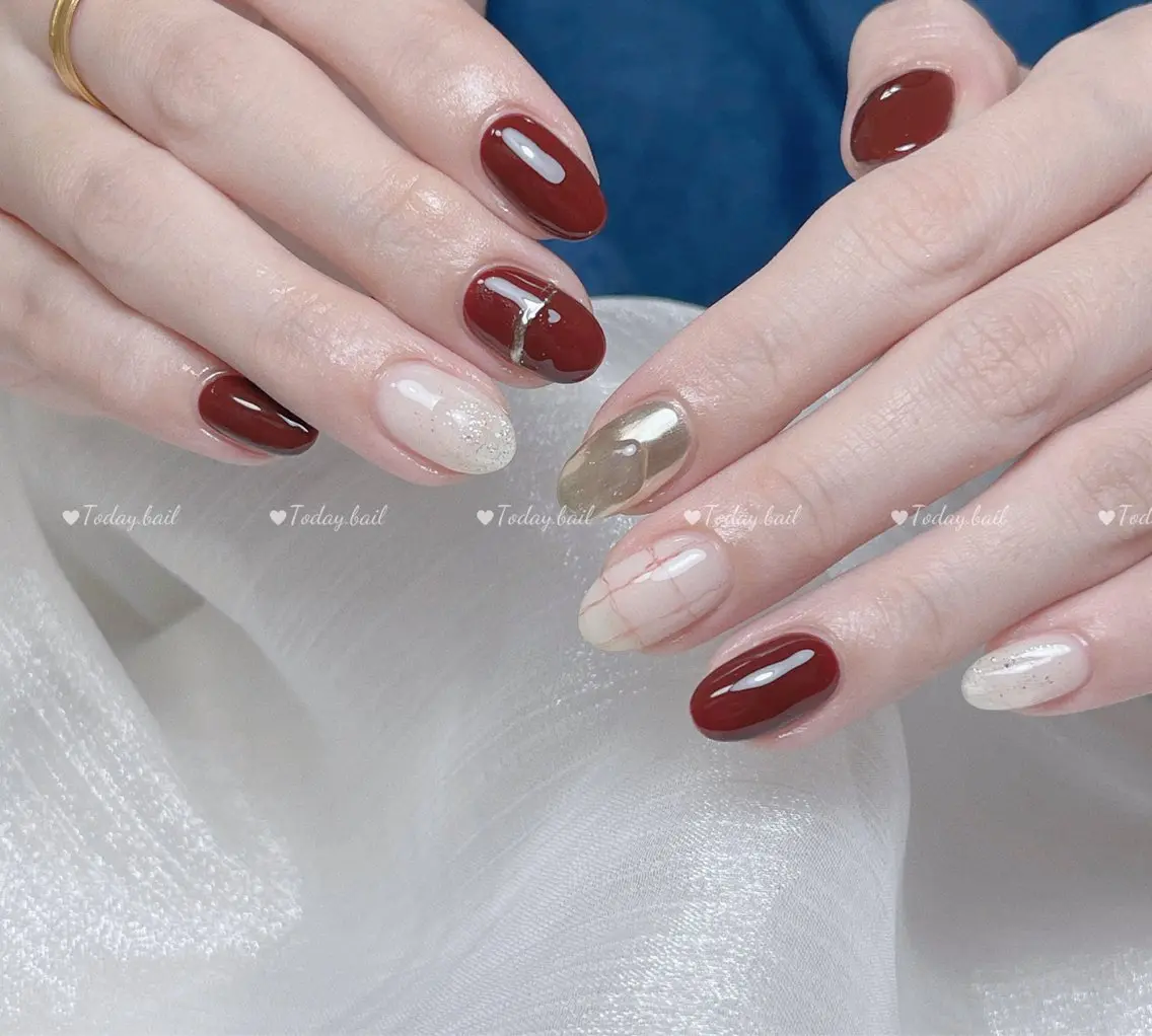 ネイル 赤色 ハンドネイル 🎀Today nail💅のネイルデザイン