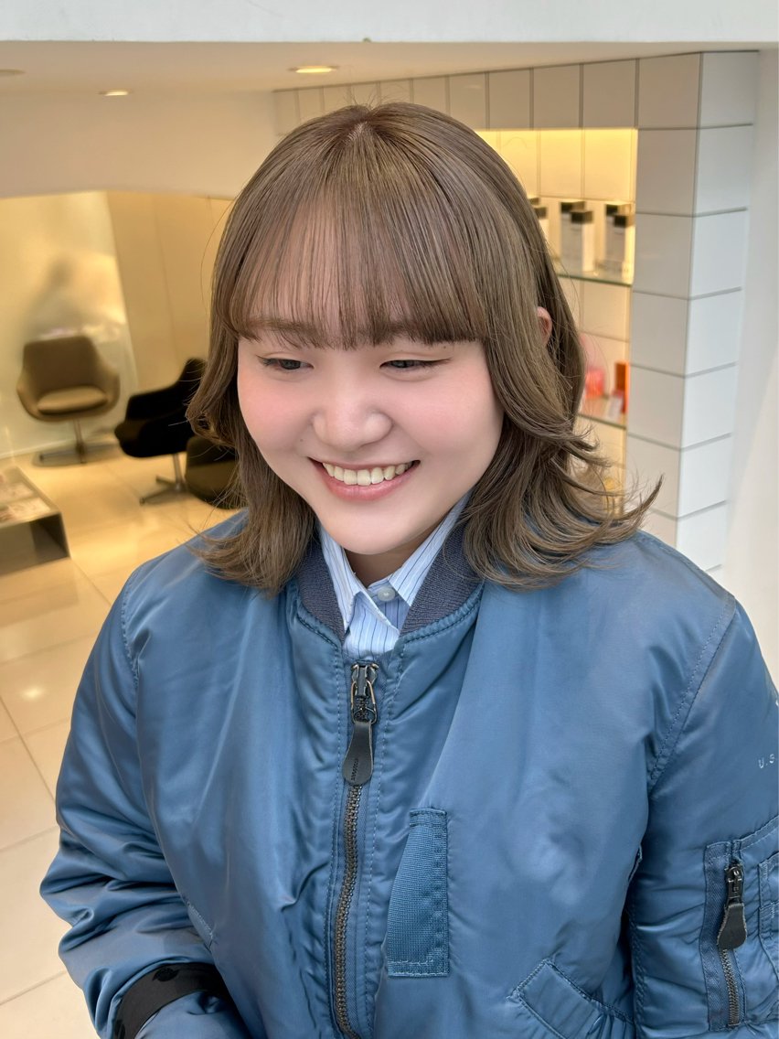 ミディアム カット ヘアカラー newi広島/ akiのヘアスタイル
