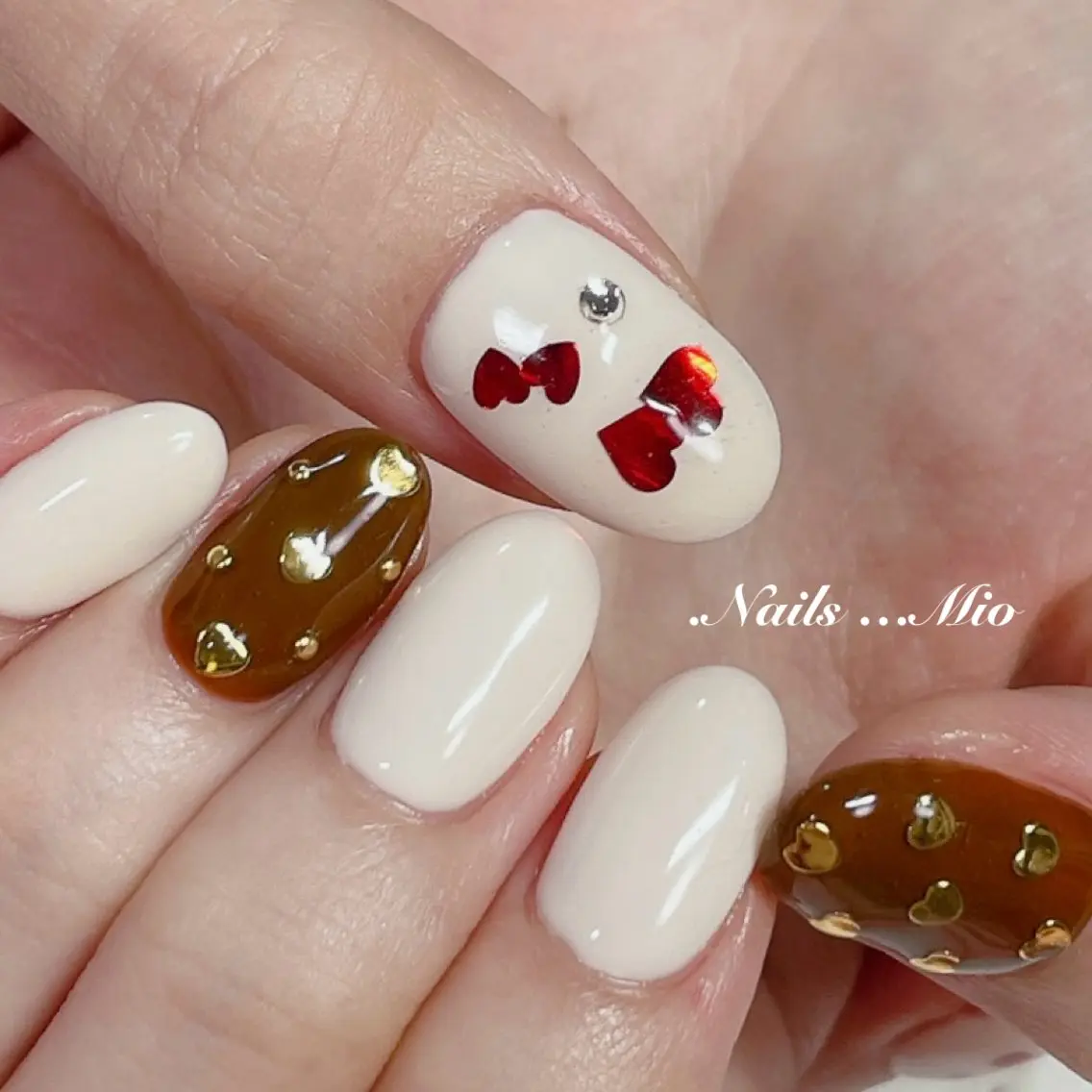 ネイル ジェルネイル バレンタイン .Nails Mio 赤羽西ネイルサロンのネイルデザイン