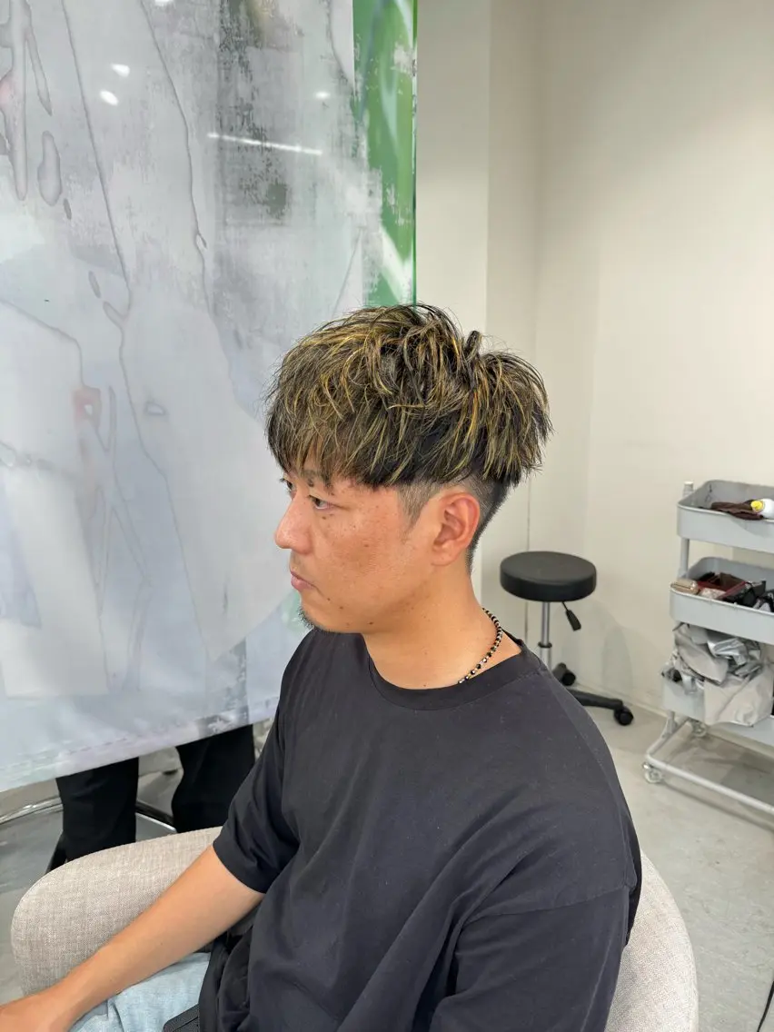 メンズ カット ヘアカラー メンズパーマ特化/波 巻きツイスパ 長町至のヘアスタイル