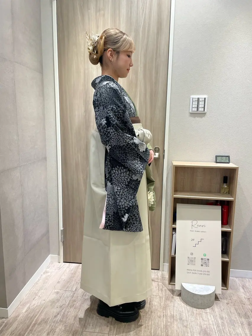 着付け ユ ミのヘアスタイル