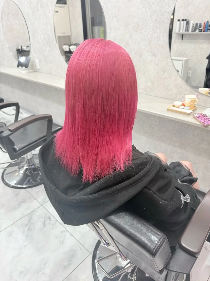 ミディアム カラー 🌺ハイトーン🌺 矢葺 なぎさ🌺🌺のヘアスタイル
