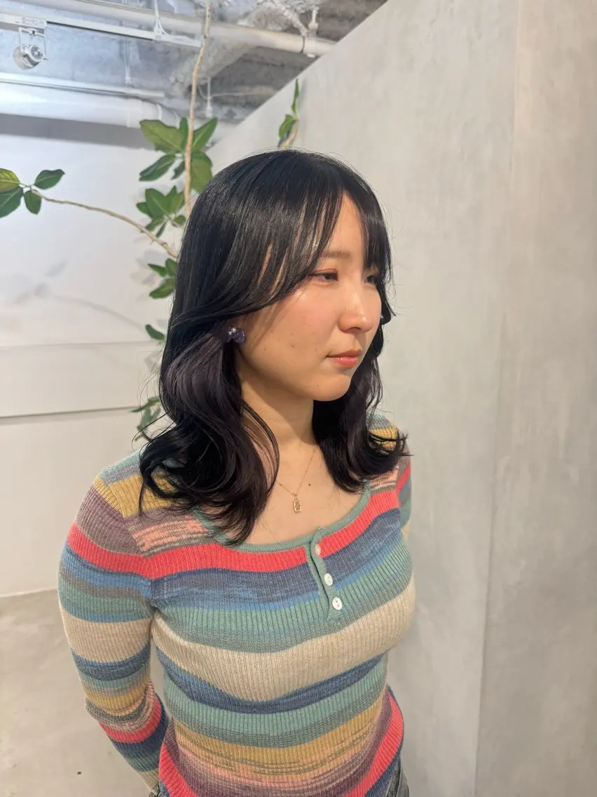 セミロング カット ヘアセット 新宿/顔周りカット +レイヤー＝しずく♩のヘアスタイル