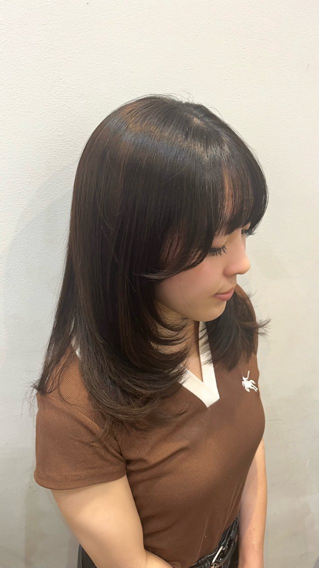 セミロング 岡野 豪のヘアスタイル