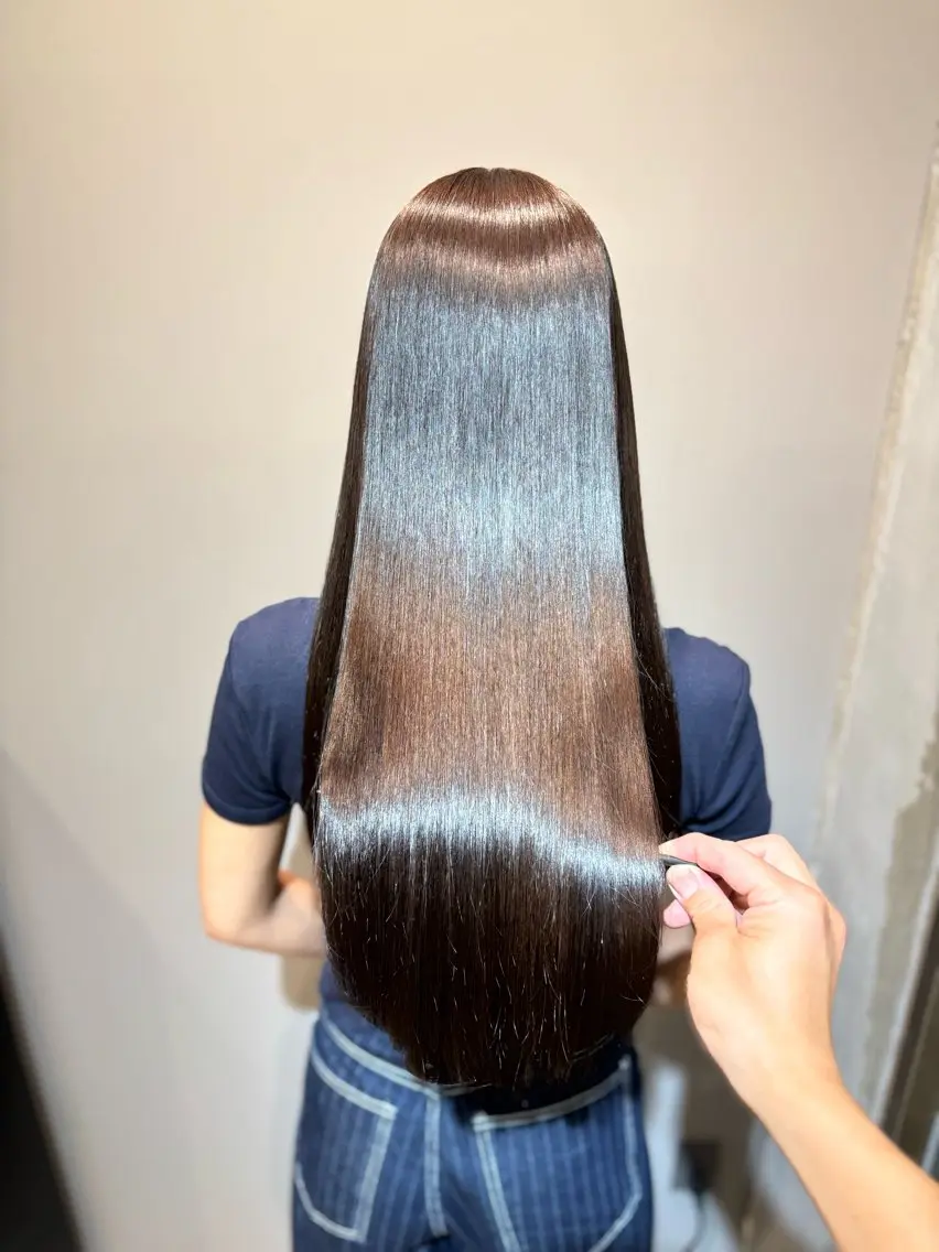 ロング パーマ ヘアアレンジ 髪質改善 縮毛矯正 トリートメント ストレートパーマ 縮毛矯正 朝が楽になる髪質改善 /美髪矯正/KOHのヘアスタイル